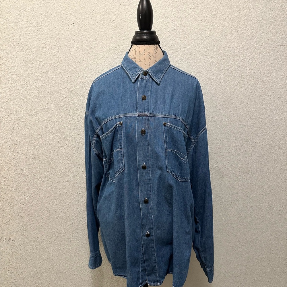 Vintage Style Introspect Blue Denim Jacket